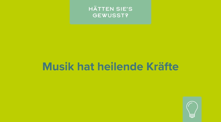 Musik hat heilende Kräfte