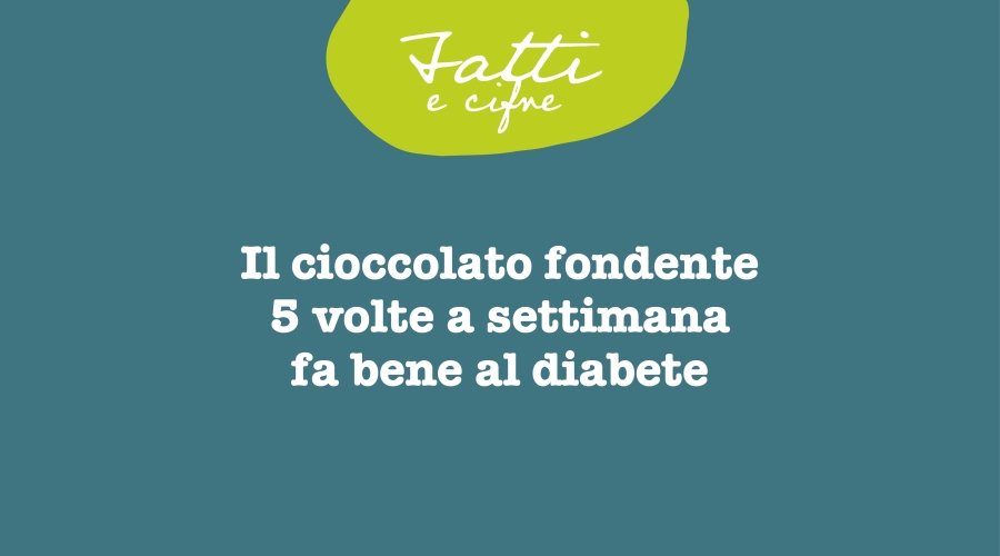 Il cioccolato fondente 5 volte a settimana fa bene al diabete