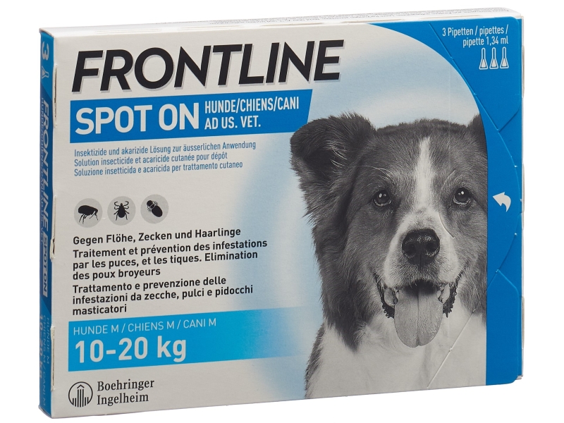 FRONTLINE Spot On Hund M Liste D 3 x 1.34 ml