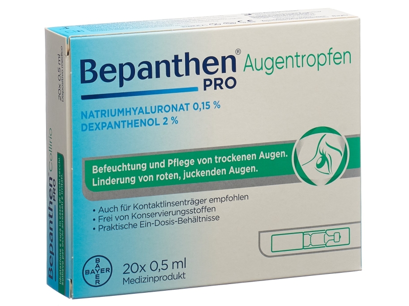 BEPANTHEN PRO Augentropfen 20 Monodos 0.5 ml