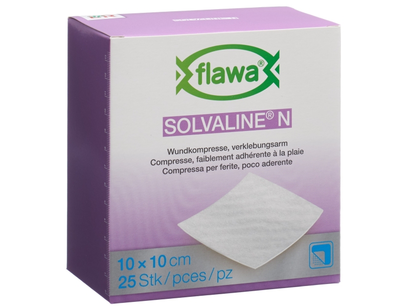 FLAWA Solvaline N Kompressen 10x10cm steril 25 Stk