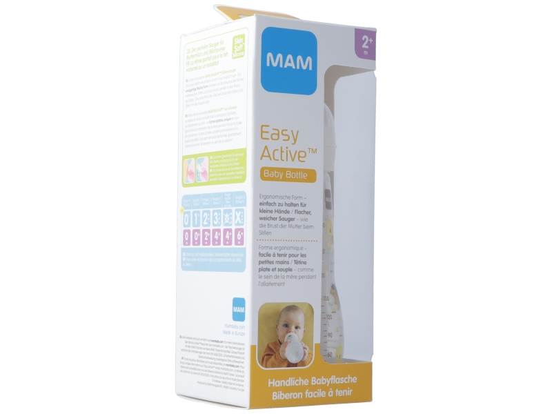 MAM Easy Active Baby Bottle Flasche 270ml 2+m Unis