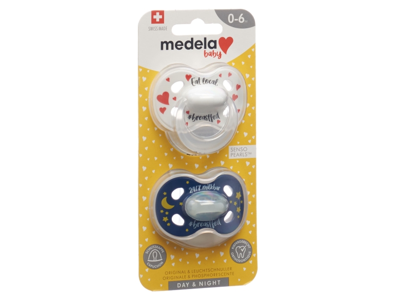 MEDELA Baby sucette day & night 0-6 breastfed 2 pièces
