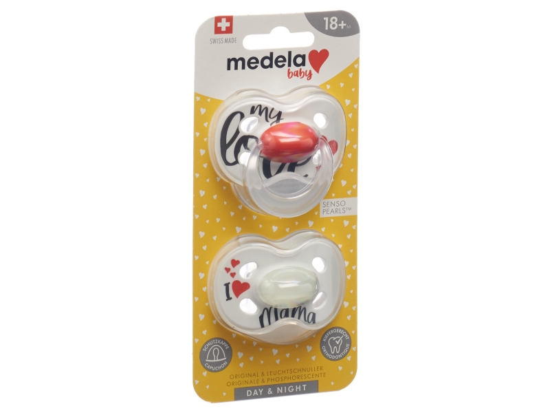 MEDELA Baby sucette day & night 18+ signature love 2 pièces