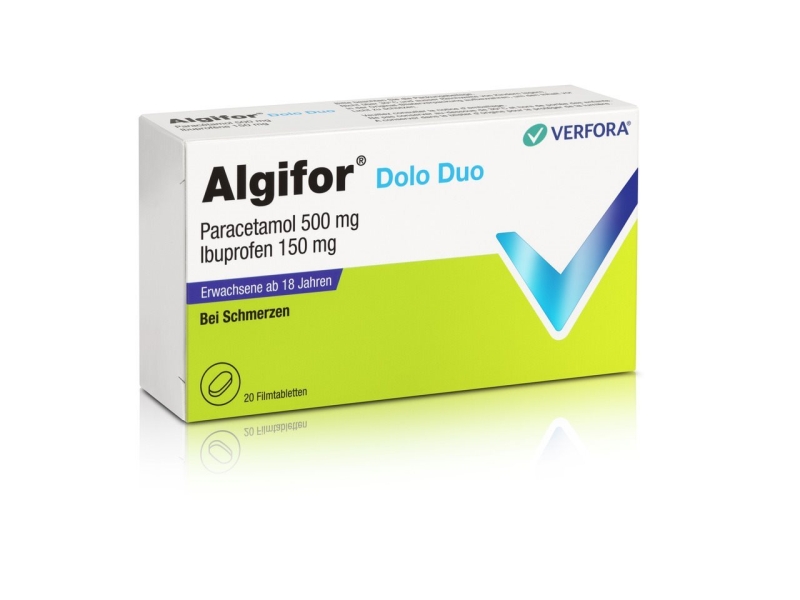 ALGIFOR Dolo duo comprimés pelliculés 150 mg/500 mg 20 pièces