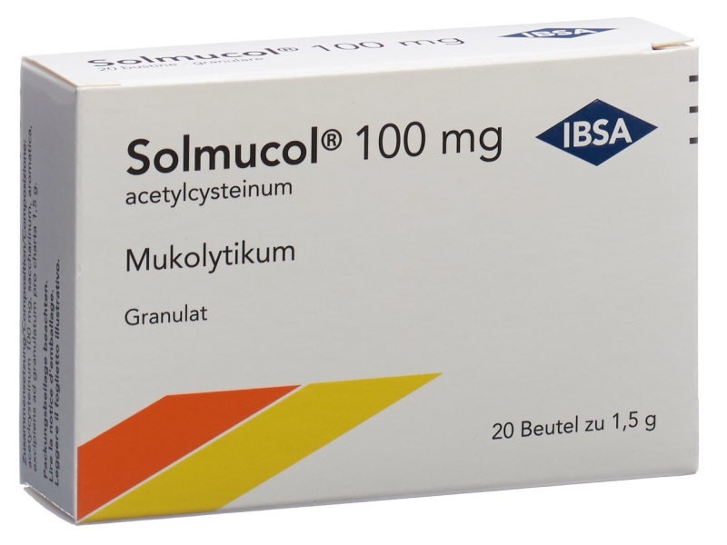 SOLMUCOL gran 100 mg s sucre 20 sach 1.5 g