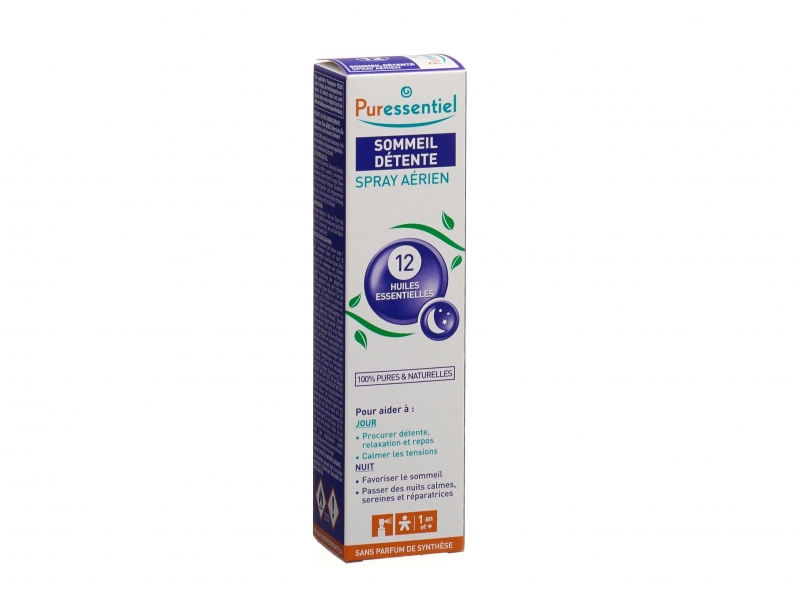 PURESSENTIEL Spray Aérien Sommeil Détente 12 Huiles Essentielles 75 ml