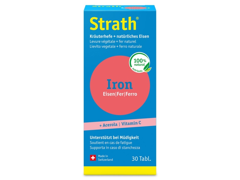 STRATH Iron fer natur+levure végétale cpr 30 pce