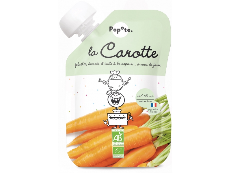 POPOTE Gourde carotte bio 120g