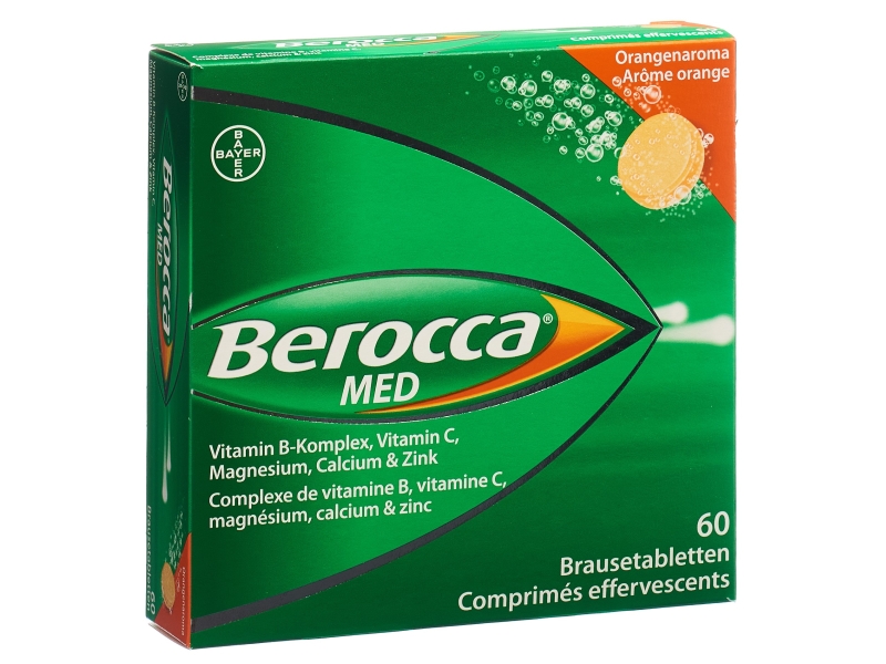 BEROCCA MED cpr eff arôme orange 60 pce