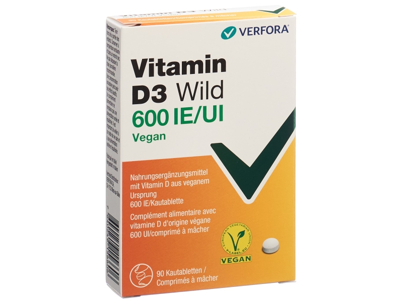 VITAMIN D3 Wild comprimés 600 UI vegan 90 pièces
