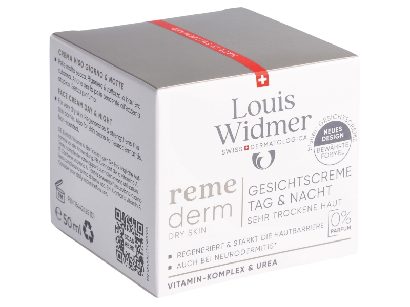 WIDMER remederm crème visage jour nuit sans parf 50ml