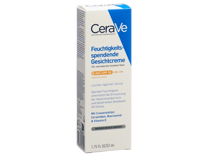 CERAVE crème hydratante visage spf50 52ml
