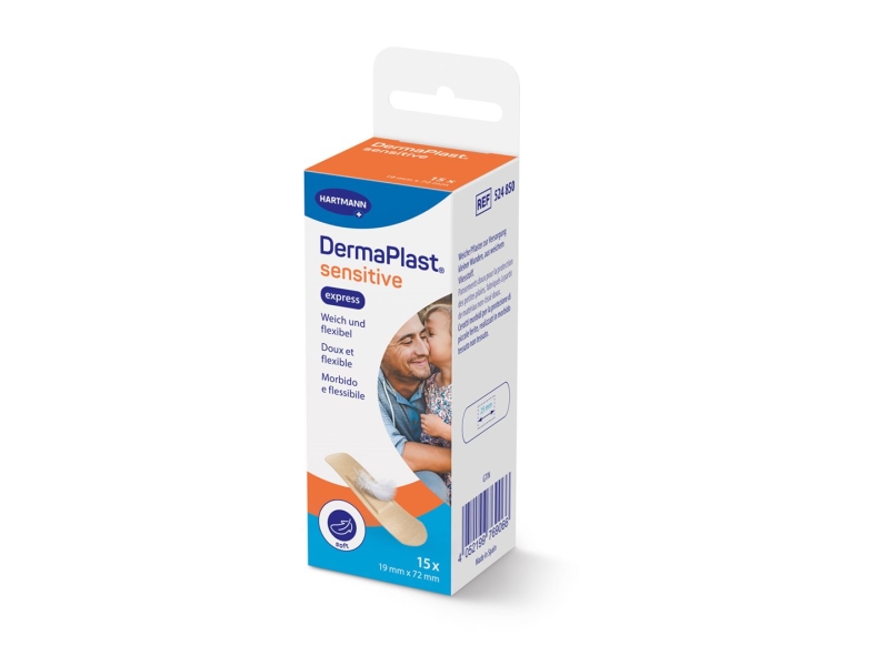 DERMAPLAST SENS EXPRESS STRIPS 19X72MM 15 PCE