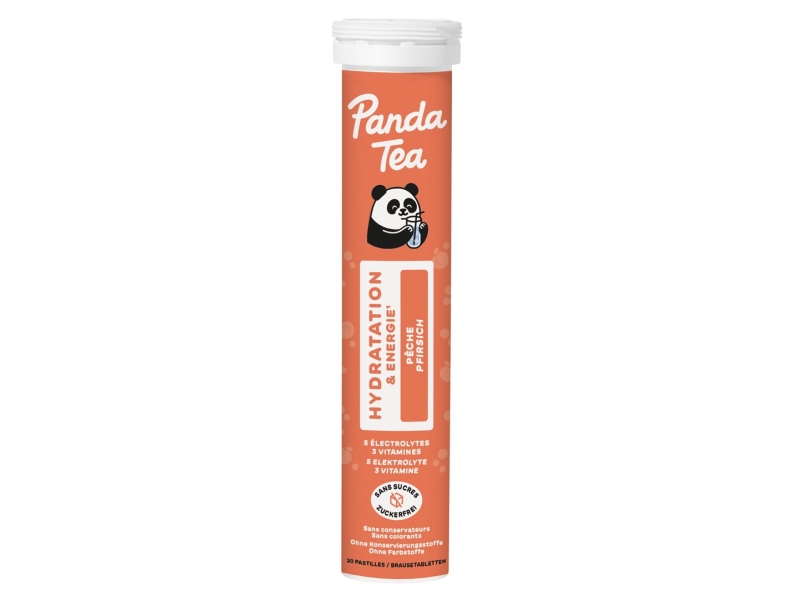 PANDA TEA hydratation cpr eff pêche 20 pce