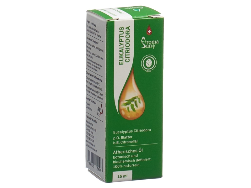 AROMASAN Eucalyptus citron huile essentielle étui bio 15 ml